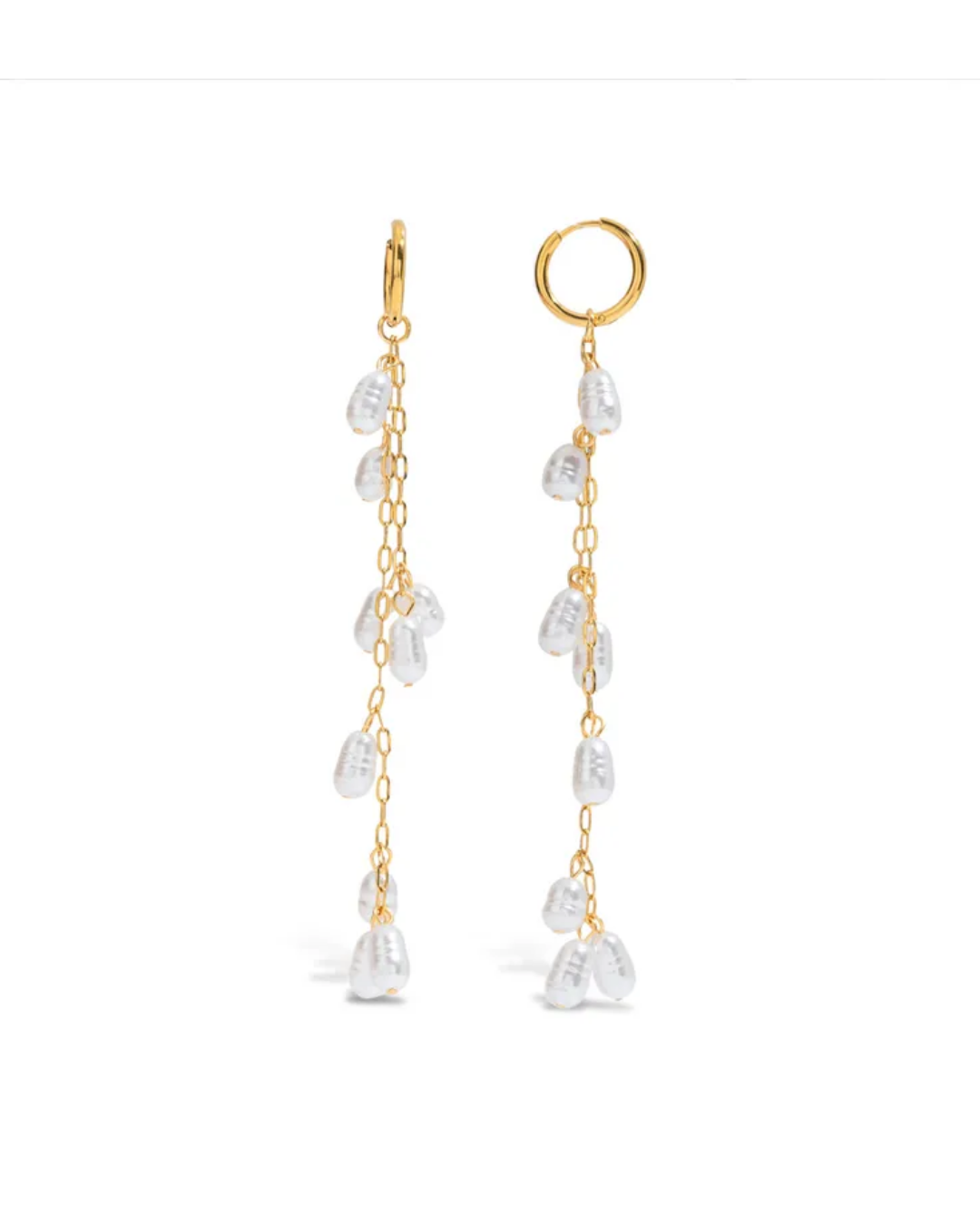 Aretes Perlas Colgantes