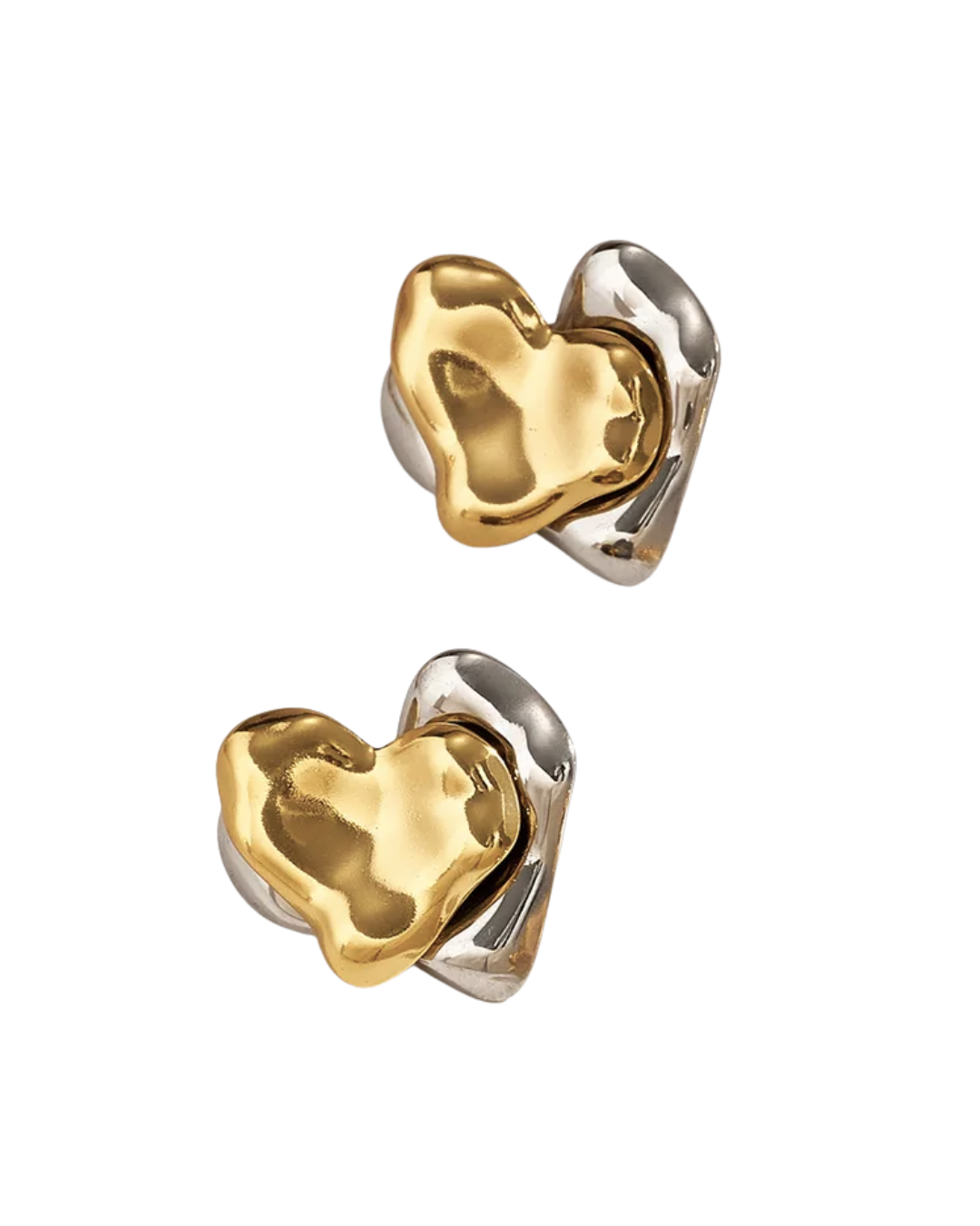 Aretes corazón abstracto