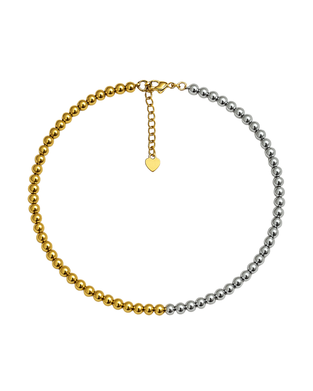 Collar bolitas mitad&mitad