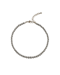 Collar bolitas plateado