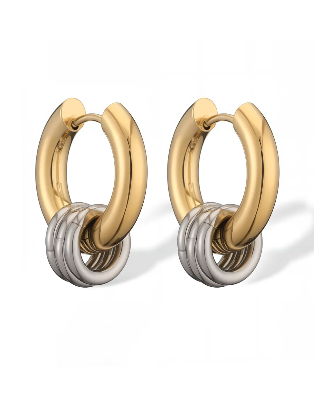 Aretes aritos plateados