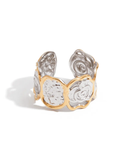 Anillo flores abstractas