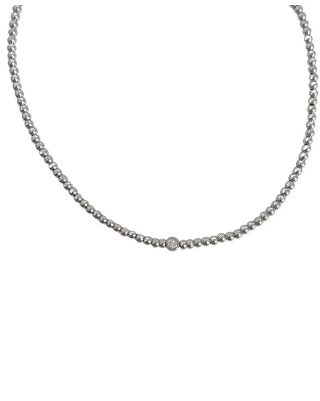 Collar brillo solitario