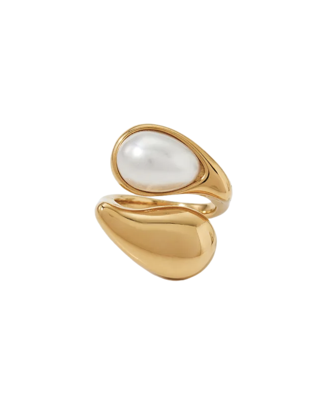 Anillo perla y gota